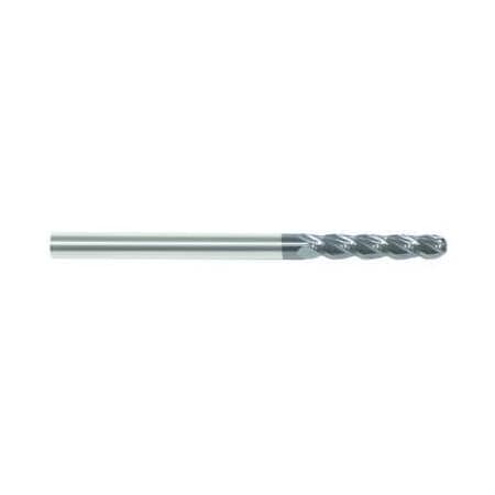 Single End Mill, Ball Nose Center Cutting Extended Length, Series 5953T, 12 Cutter Dia, 6 Overal